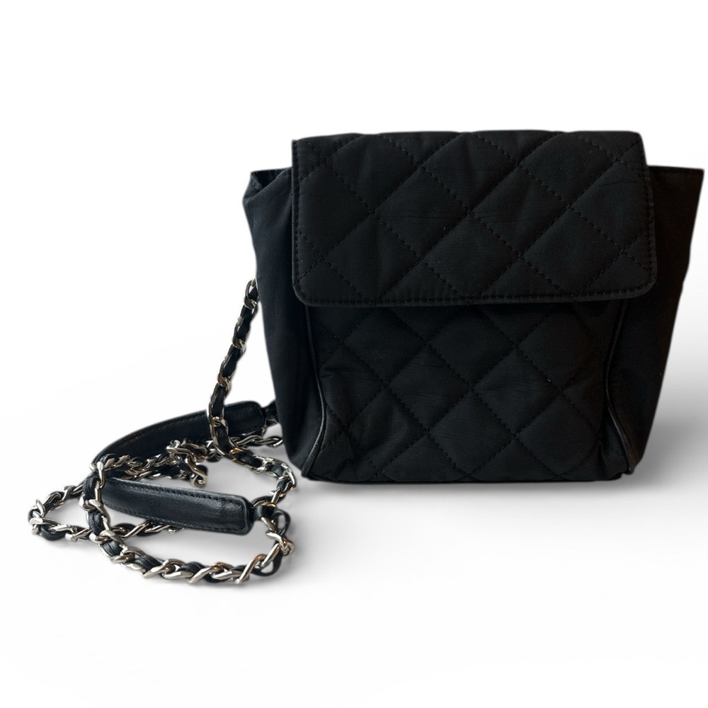 Ann Taylor Vintage Quilted Crossbody Purse With Chain Link Strap